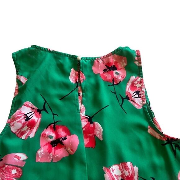 Who What Wear Dressy Green Floral Tank Top. Size Medium. Great Condition! - Picture 5 of 10